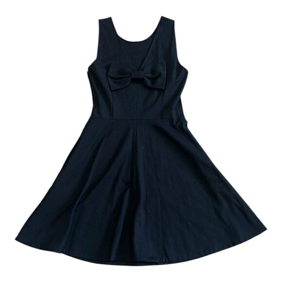 Kate Spade Black Fit and Flare Back Bow Ponte Dress 10 - Picture 1 of 4
